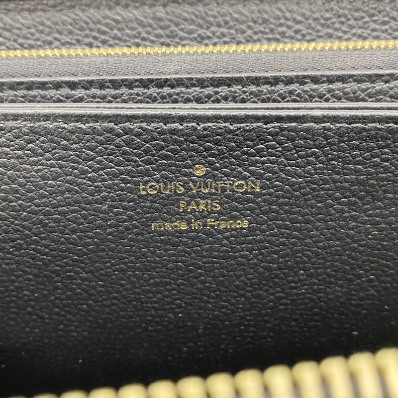 【6id6327】ルイヴィトン 長財布 モノグラム・アンプラント ジッピーウォレット M61864 ノワール【中古】レディース
