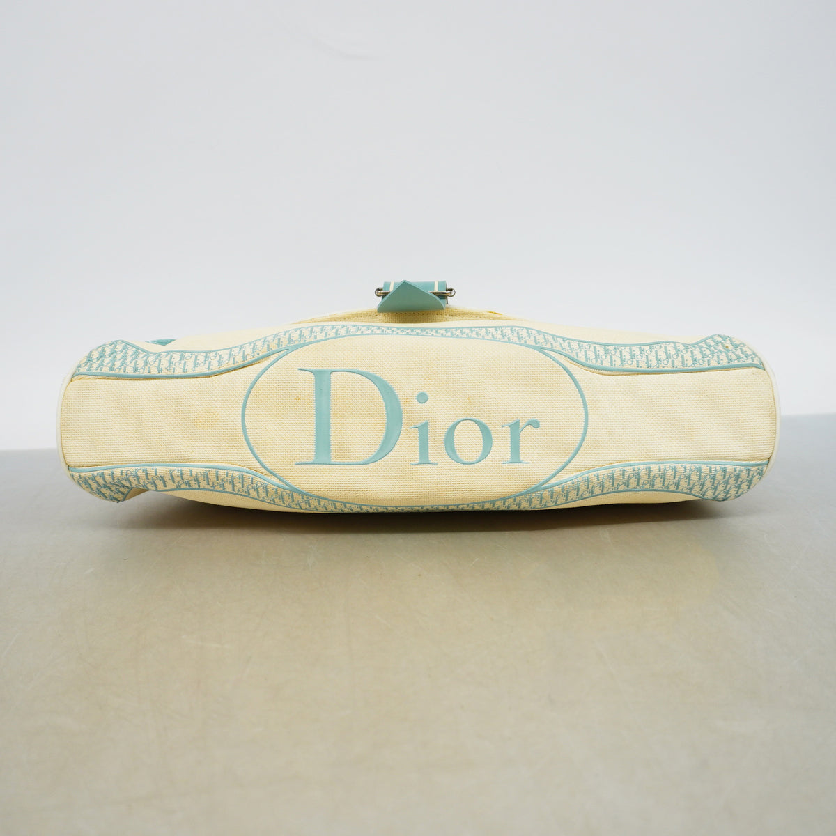 【6id6331】クリスチャンディオール ショルダーバッグ トロッター キャンバス アイボリー シルバー金具【中古】レディース