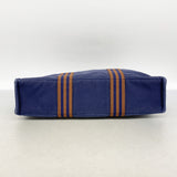 【6id6338】エルメス トートバッグ フールトゥMM キャンバス ネイビー シルバー金具【中古】メンズ レディース ユニセックス