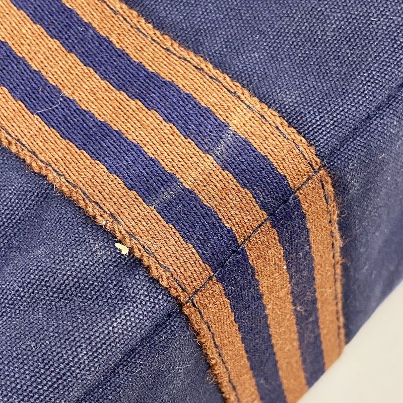 【6id6338】エルメス トートバッグ フールトゥMM キャンバス ネイビー シルバー金具【中古】メンズ レディース ユニセックス