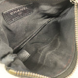 【6id6365】シャネル コインケース マトラッセ キャビアスキン ブラック シルバー金具【中古】レディース