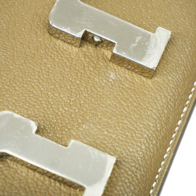 【6id6380】エルメス ショルダーバッグ コンスタンスミニ シェブルミゾル エトゥープ シルバー金具 G刻印【中古】レディース