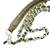 【6id6383】シャネル ショルダーバッグ マトラッセ Wチェーン レザー シャンパンゴールド シルバー金具【中古】レディース