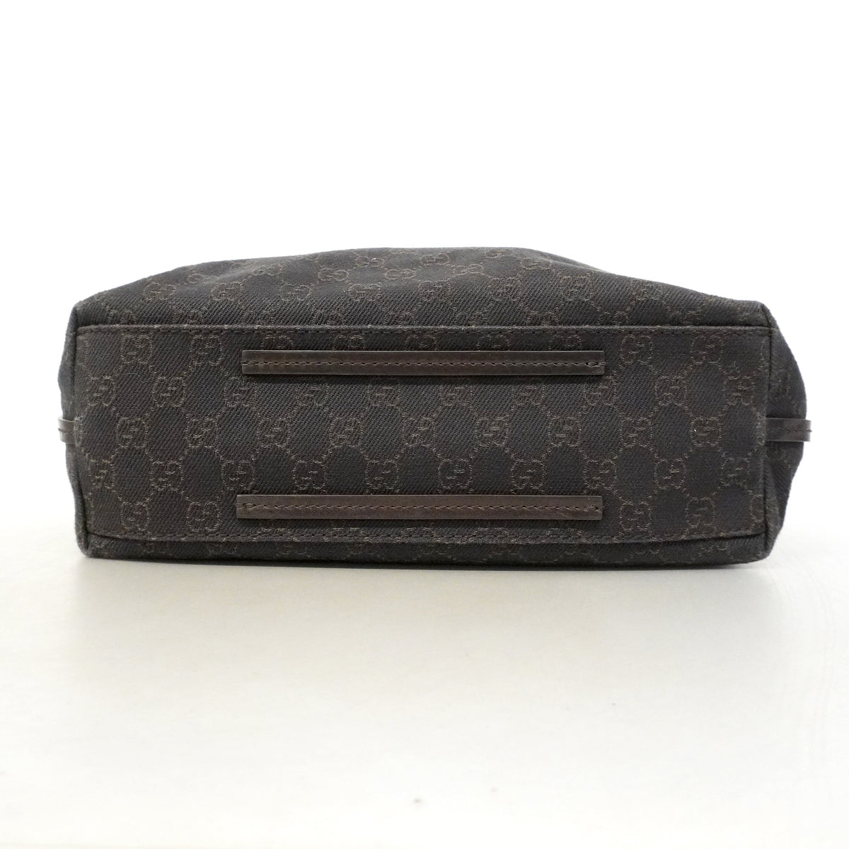 【6id6385】グッチ トートバッグ 101341 キャンバス ブラウン シルバー金具【中古】レディース