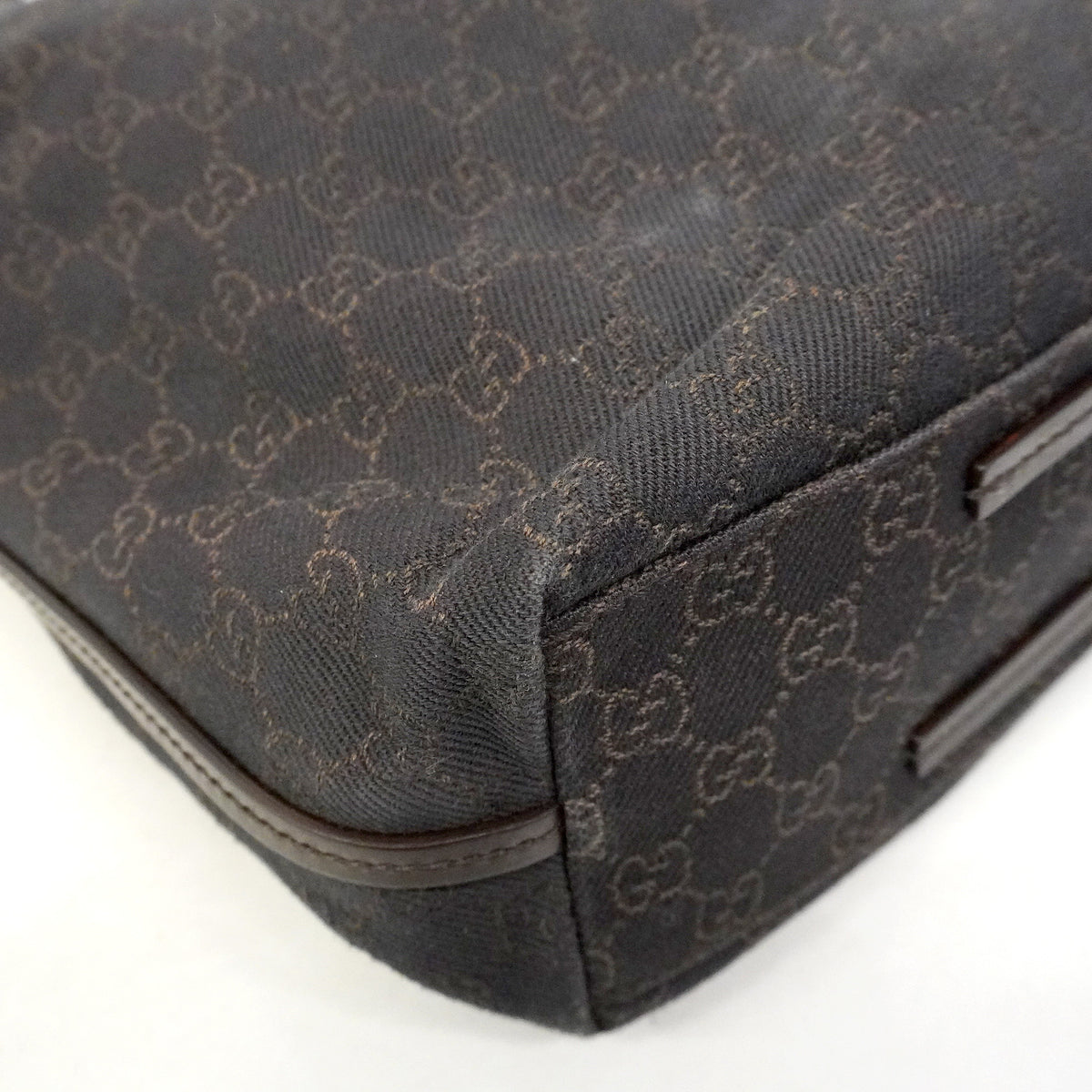 【6id6385】グッチ トートバッグ 101341 キャンバス ブラウン シルバー金具【中古】レディース