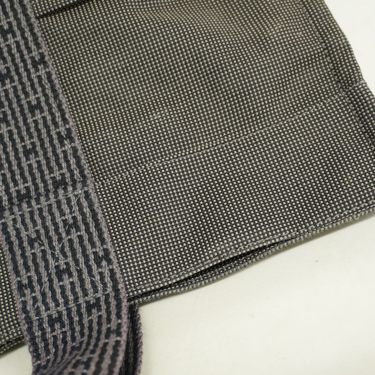 【6ie6408】エルメス トートバッグ エールラインMM ナイロン グレー シルバー金具【中古】メンズ レディース ユニセックス