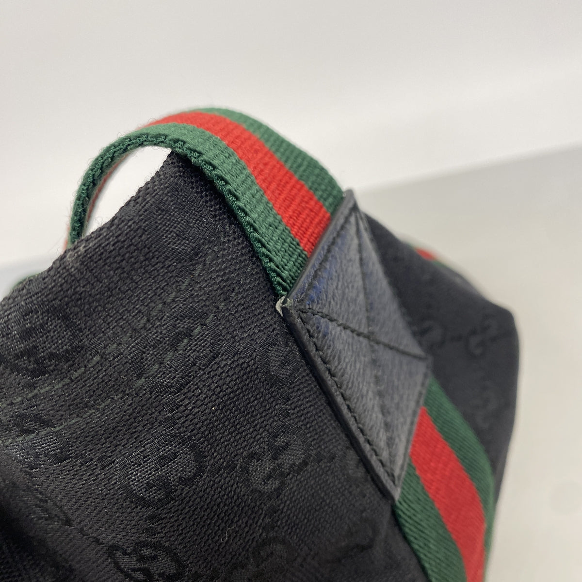 【6ie6447】グッチ トートバッグ GGキャンバス/シェリーライン 189669 キャンバス ブラック【中古】レディース