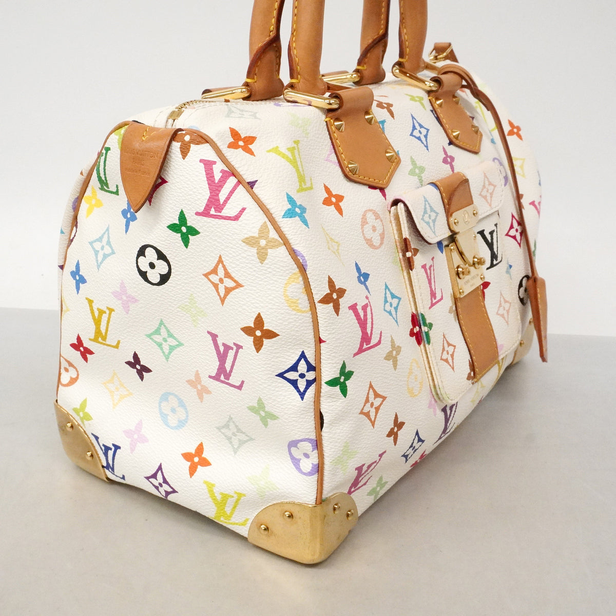 【6ie6464】ルイヴィトン ハンドバッグ モノグラム・マルチカラー スピーディ30 M92643 ブロン【中古】レディース