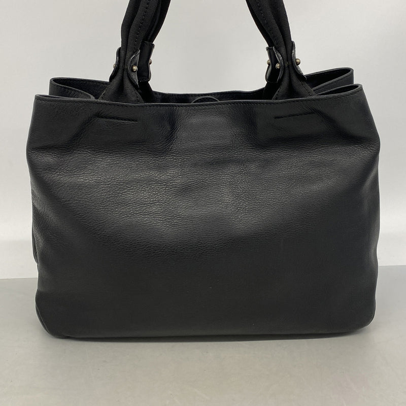 【6ie6469】サルヴァトーレフェラガモ トートバッグ ヴァラ レザー ブラック シルバー金具【中古】レディース