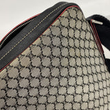 【6ie6470】セリーヌ ショルダーバッグ マカダム ナイロンキャンバス ブラック レッド シルバー金具【中古】メンズ