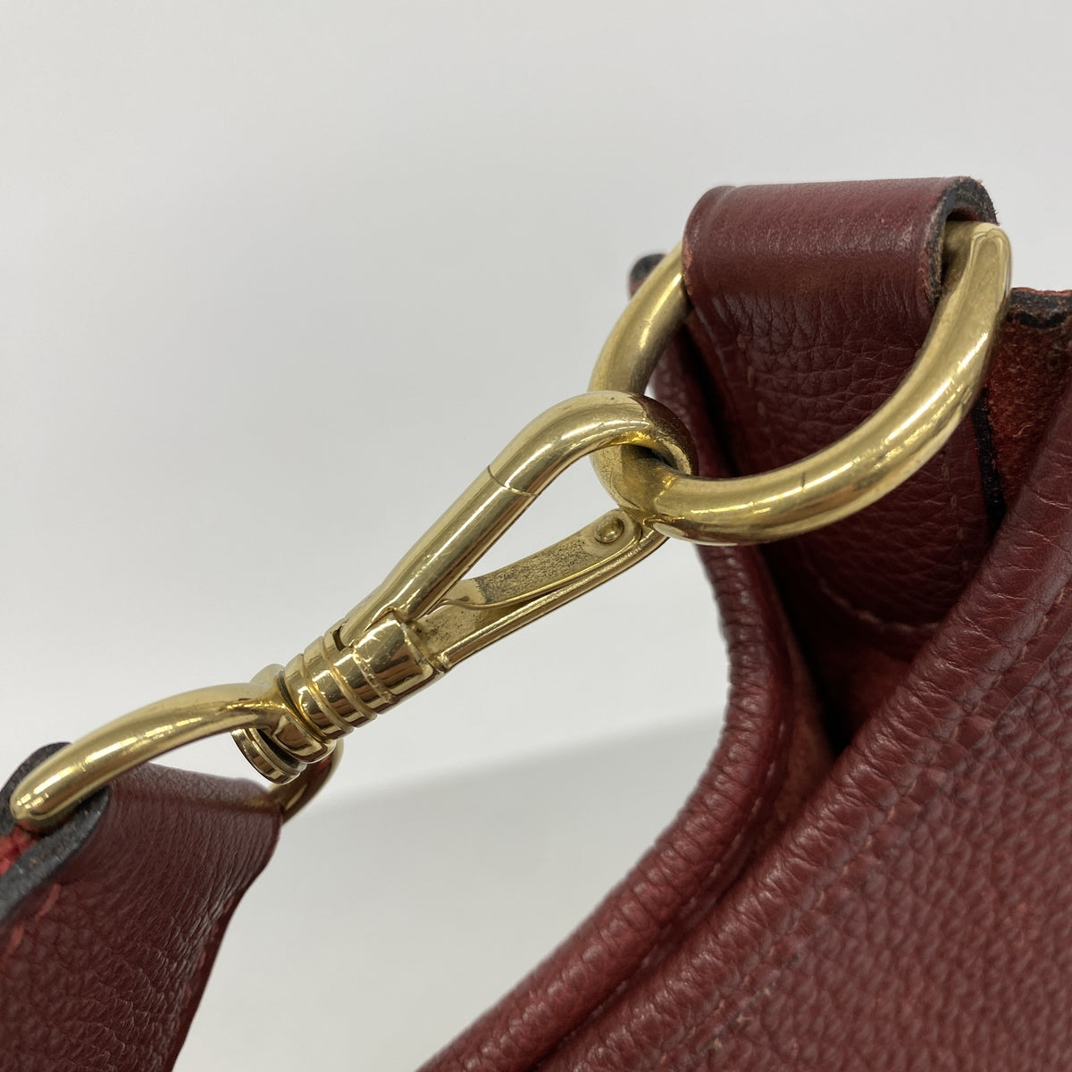 【6ie6473】エルメス ショルダーバッグ エヴリン1PM トリヨンクレマンス ルージュアッシュ ゴールド金具 □G刻印【中古】レディース