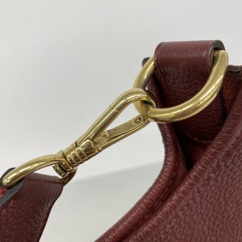【6ie6473】エルメス ショルダーバッグ エヴリン1PM トリヨンクレマンス ルージュアッシュ ゴールド金具 □G刻印【中古】レディース