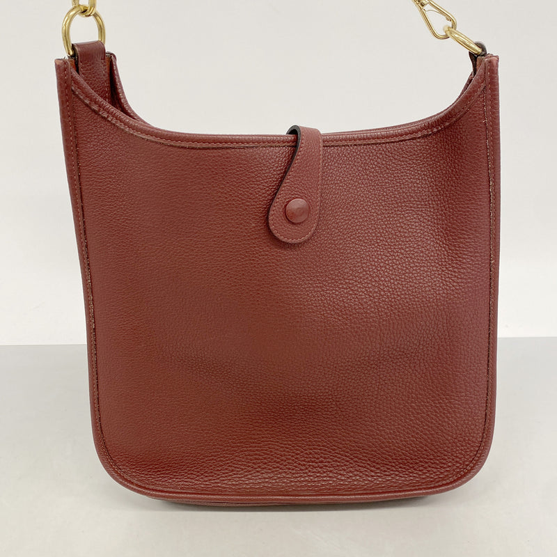 【6ie6473】エルメス ショルダーバッグ エヴリン1PM トリヨンクレマンス ルージュアッシュ ゴールド金具 □G刻印【中古】レディース