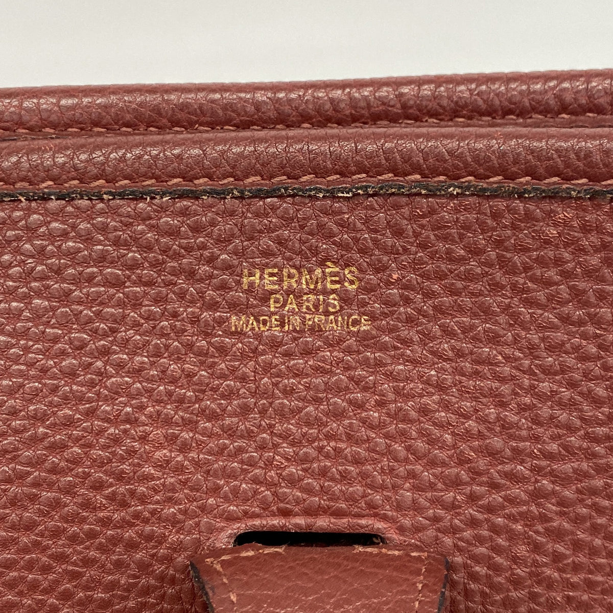 【6ie6473】エルメス ショルダーバッグ エヴリン1PM トリヨンクレマンス ルージュアッシュ ゴールド金具 □G刻印【中古】レディース