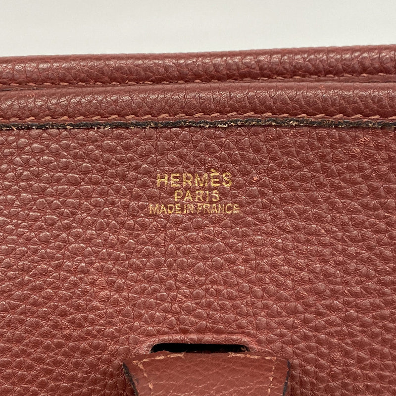 【6ie6473】エルメス ショルダーバッグ エヴリン1PM トリヨンクレマンス ルージュアッシュ ゴールド金具 □G刻印【中古】レディース