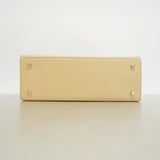 【6ie6485】サルヴァトーレフェラガモ トートバッグ ヴァラ レザー ベージュ ゴールド金具【中古】レディース