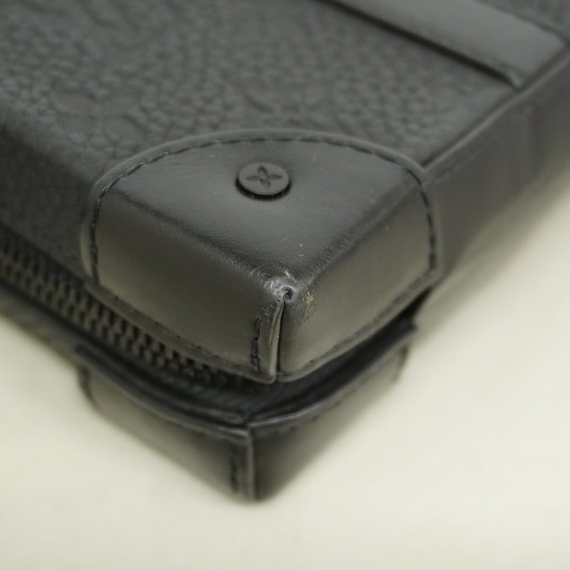 【6ie6494】ルイヴィトン ショルダーバッグ モノグラムトリヨン ソフトトランクウォレット M80224 ブラック【中古】メンズ
