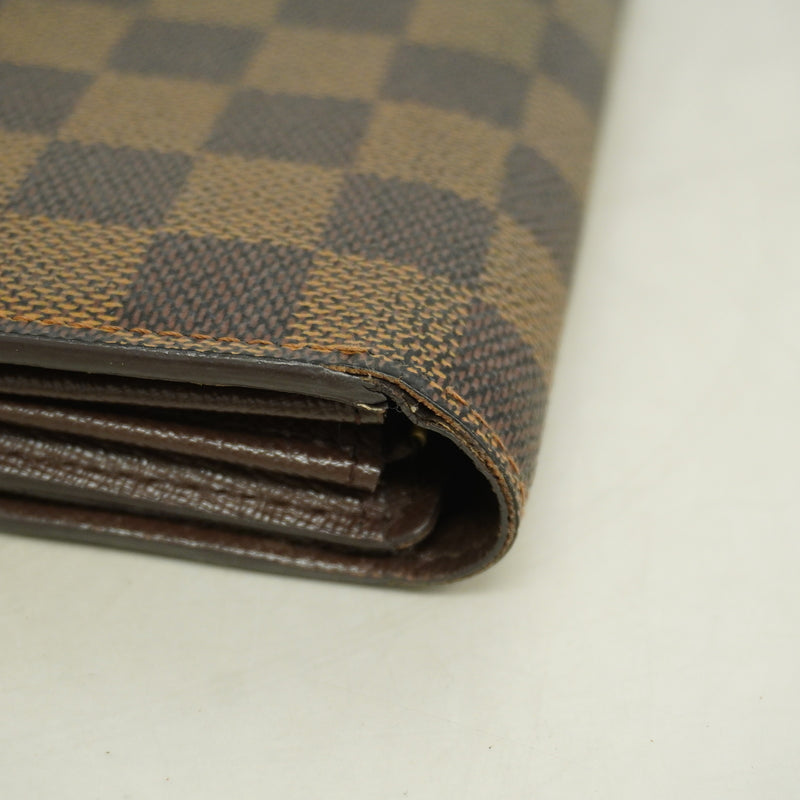 【6ie6496】ルイヴィトン 長財布 ダミエ ポルトフォイユサラ N61734 エベヌ【中古】メンズ レディース ユニセックス