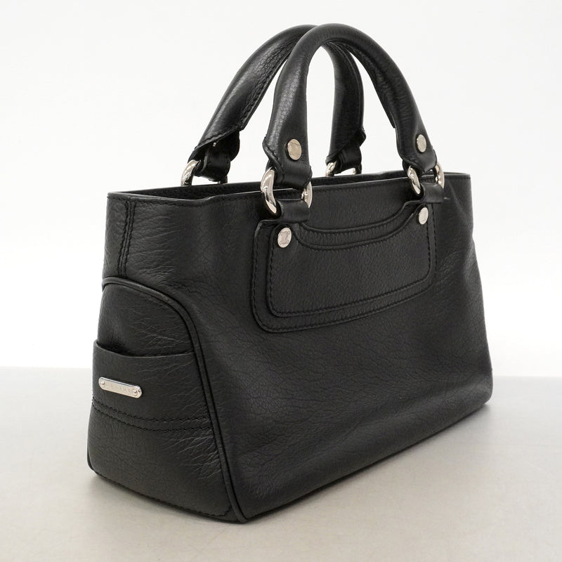 【6ie6500】セリーヌ ハンドバッグ ブギーバッグ レザー ブラック シルバー金具【中古】レディース