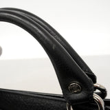 【6ie6500】セリーヌ ハンドバッグ ブギーバッグ レザー ブラック シルバー金具【中古】レディース