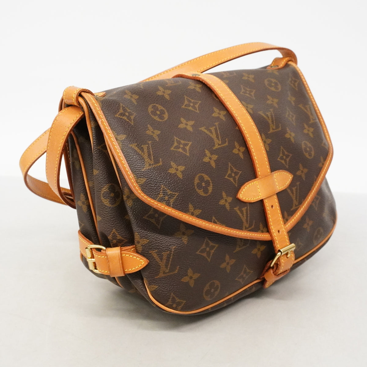 【6ie6502】ルイヴィトン ショルダーバッグ モノグラム ソミュール30 M42256 ブラウン【中古】レディース