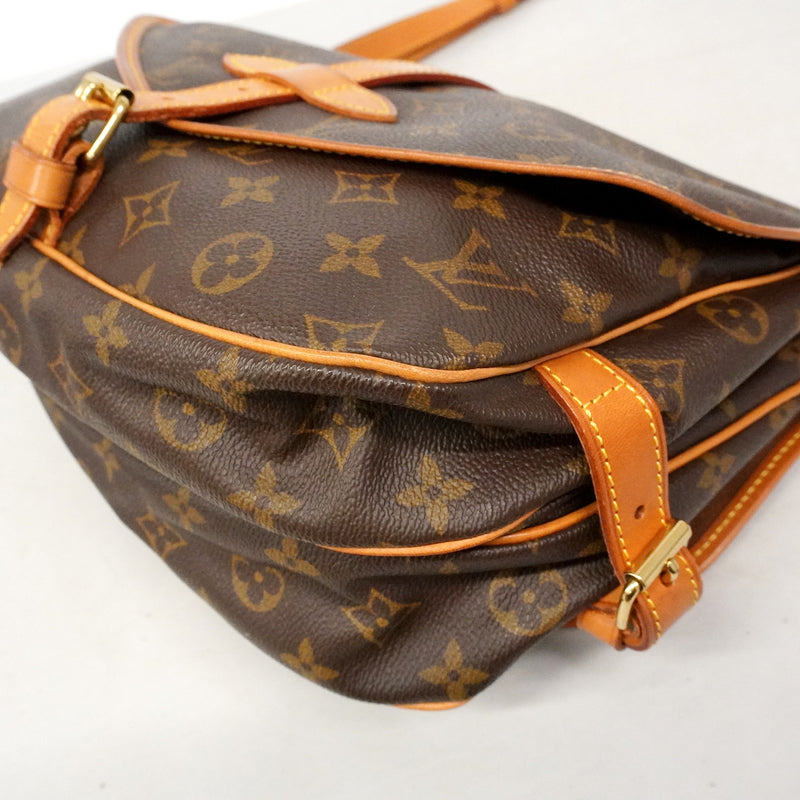 【6ie6502】ルイヴィトン ショルダーバッグ モノグラム ソミュール30 M42256 ブラウン【中古】レディース
