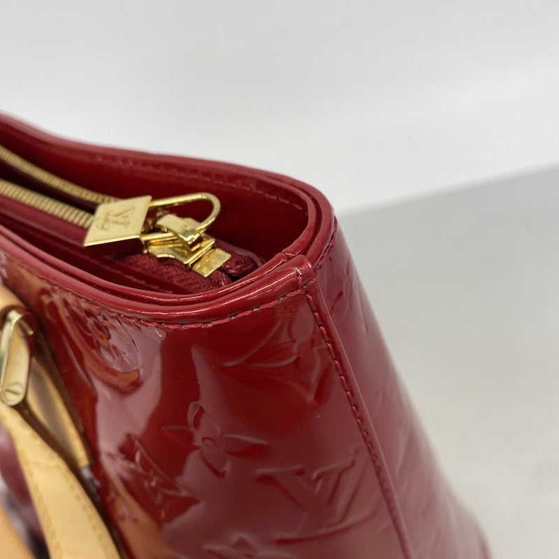 【6ie6554】ルイヴィトン トートバッグ ヴェルニ ヒューストン M91385 ポムダムール【中古】レディース
