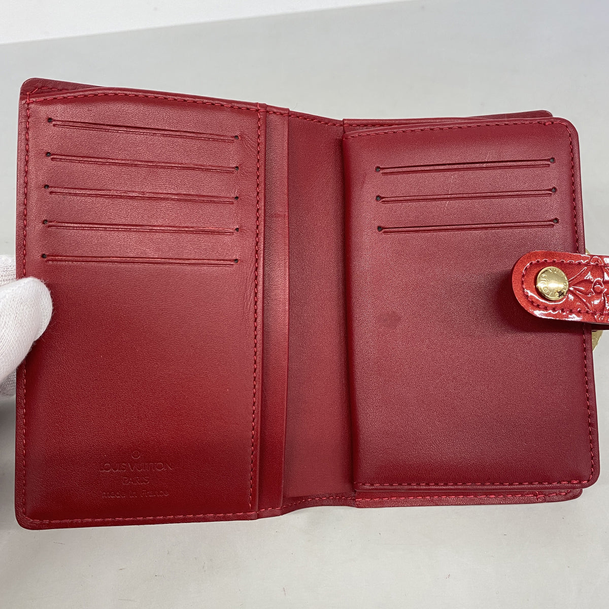 【6ie6555】ルイヴィトン 財布 ヴェルニ ポルトフォイユヴィエノワ M93528 ポムダムール【中古】レディース