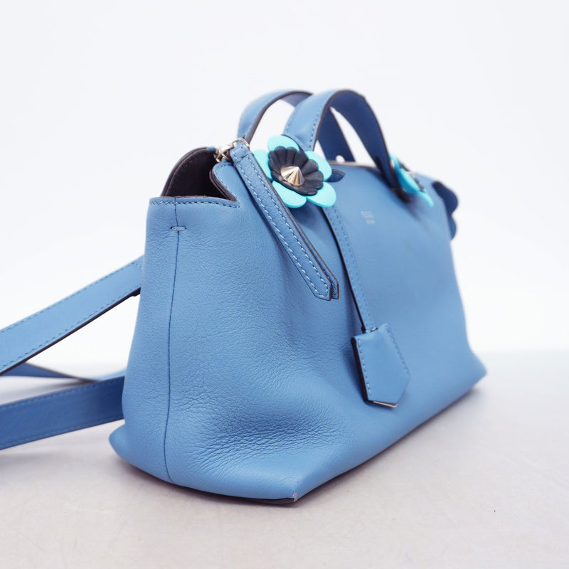 【6ie6557】フェンディ ハンドバッグ バイザウェイ レザー ブルー シルバー金具 2wayバッグ【中古】レディース
