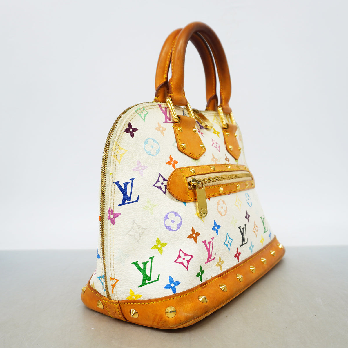 【6ie6558】ルイヴィトン ハンドバッグ モノグラム・マルチカラー アルマ M92647 ブロン【中古】レディース