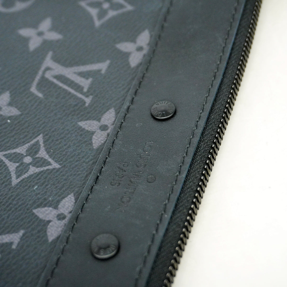 【6ie6561】ルイヴィトン クラッチバッグ モノグラム・エクリプス ポシェットトゥゴー M81569 ブラック【中古】メンズ
