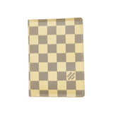 【6ie6562】ルイヴィトン パスポートケース ダミエ・アズール クーヴェルテュールパスポール N60032 ホワイト【中古】レディース
