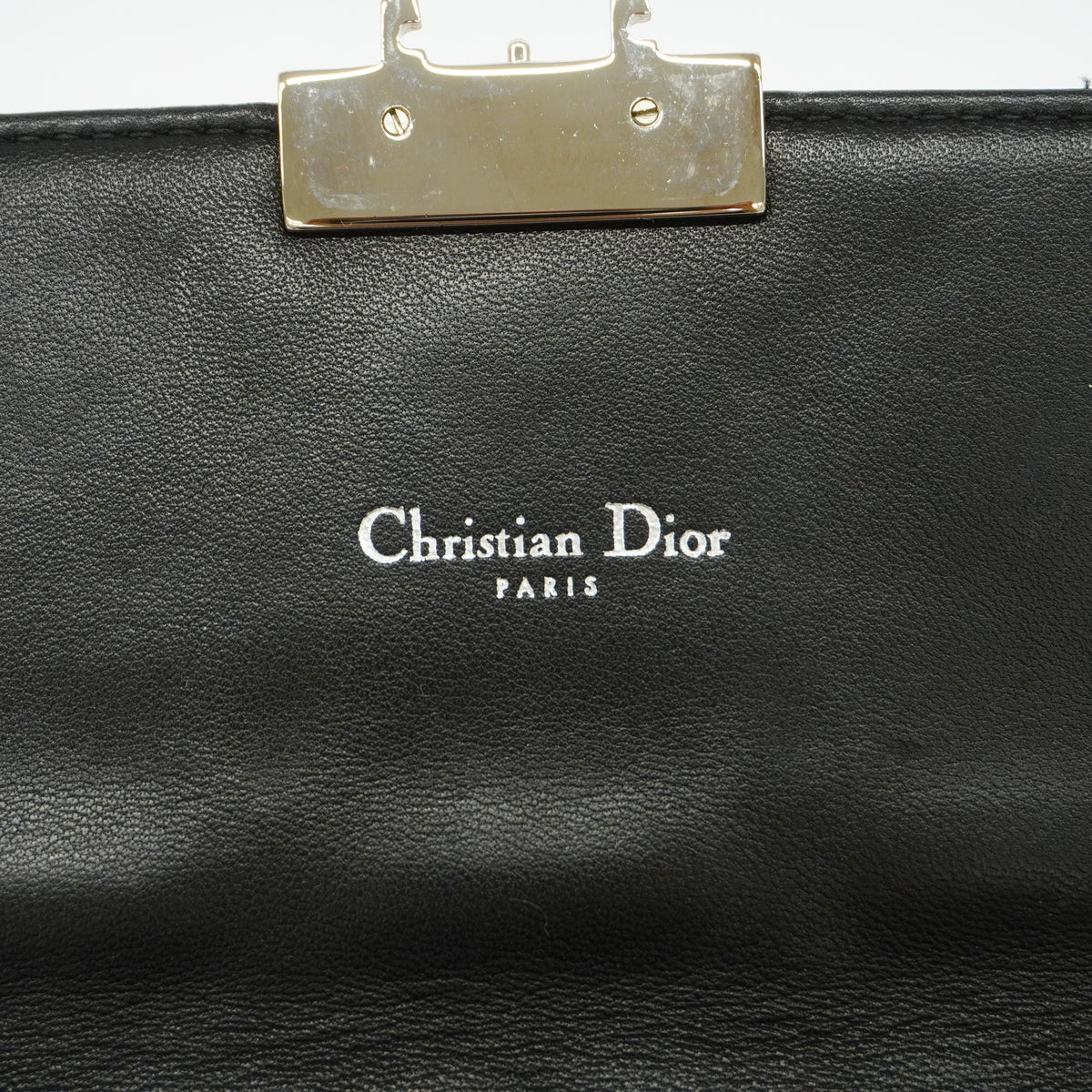 【6ie6565】クリスチャンディオール ショルダーバッグ カナージュ レザー ブラック シルバー金具【中古】レディース