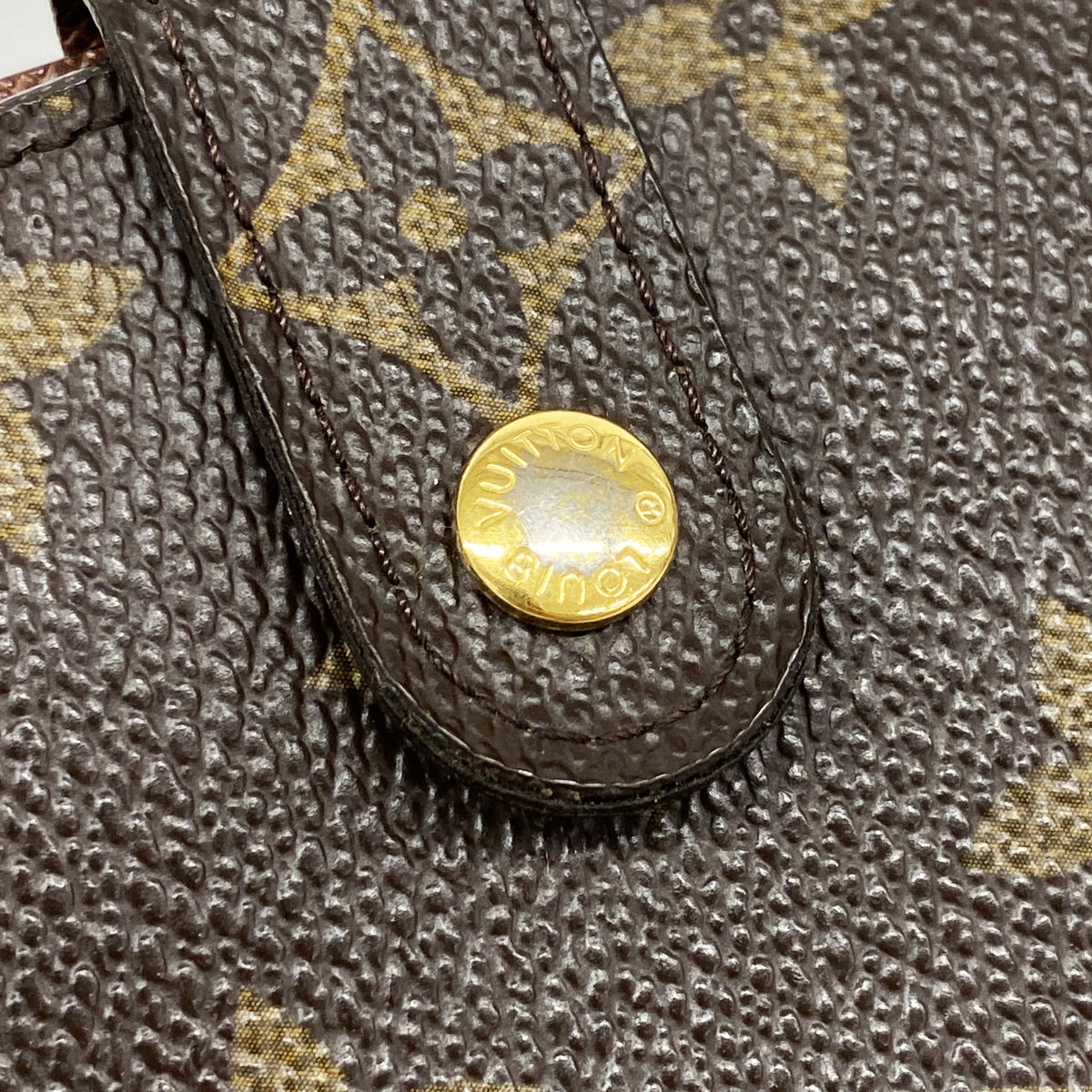 【6ie6574】ルイヴィトン 財布 モノグラム コンパクトジップ M61667 ブラウン【中古】レディース