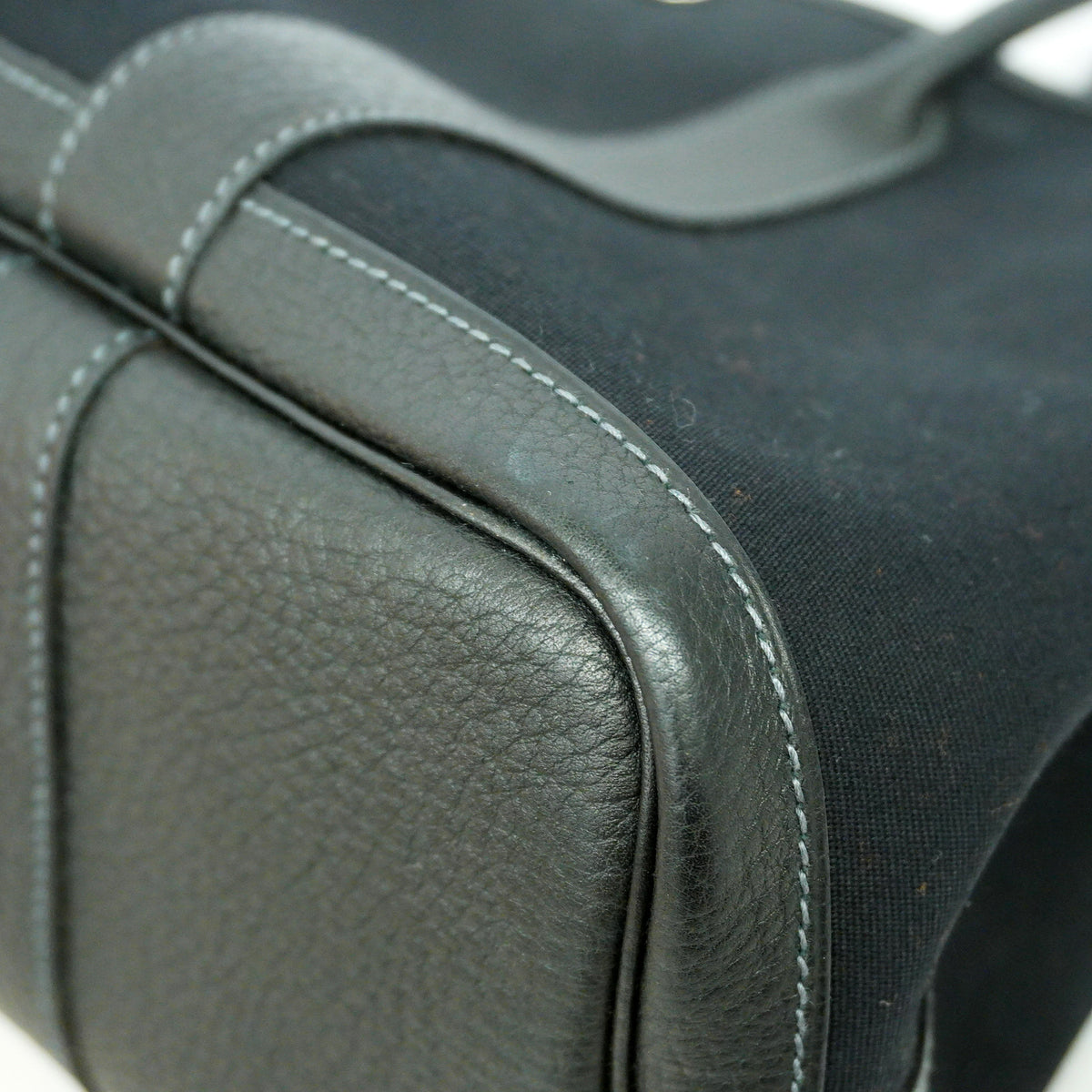 【6ie6578】エルメス トートバッグ ガーデンパーティTPM トワルオフィシエ ブラック シルバー金具 □I刻印 2wayバッグ【中古】レディース