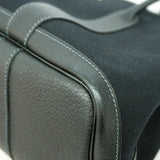 【6ie6578】エルメス トートバッグ ガーデンパーティTPM トワルオフィシエ ブラック シルバー金具 □I刻印 2wayバッグ【中古】レディース