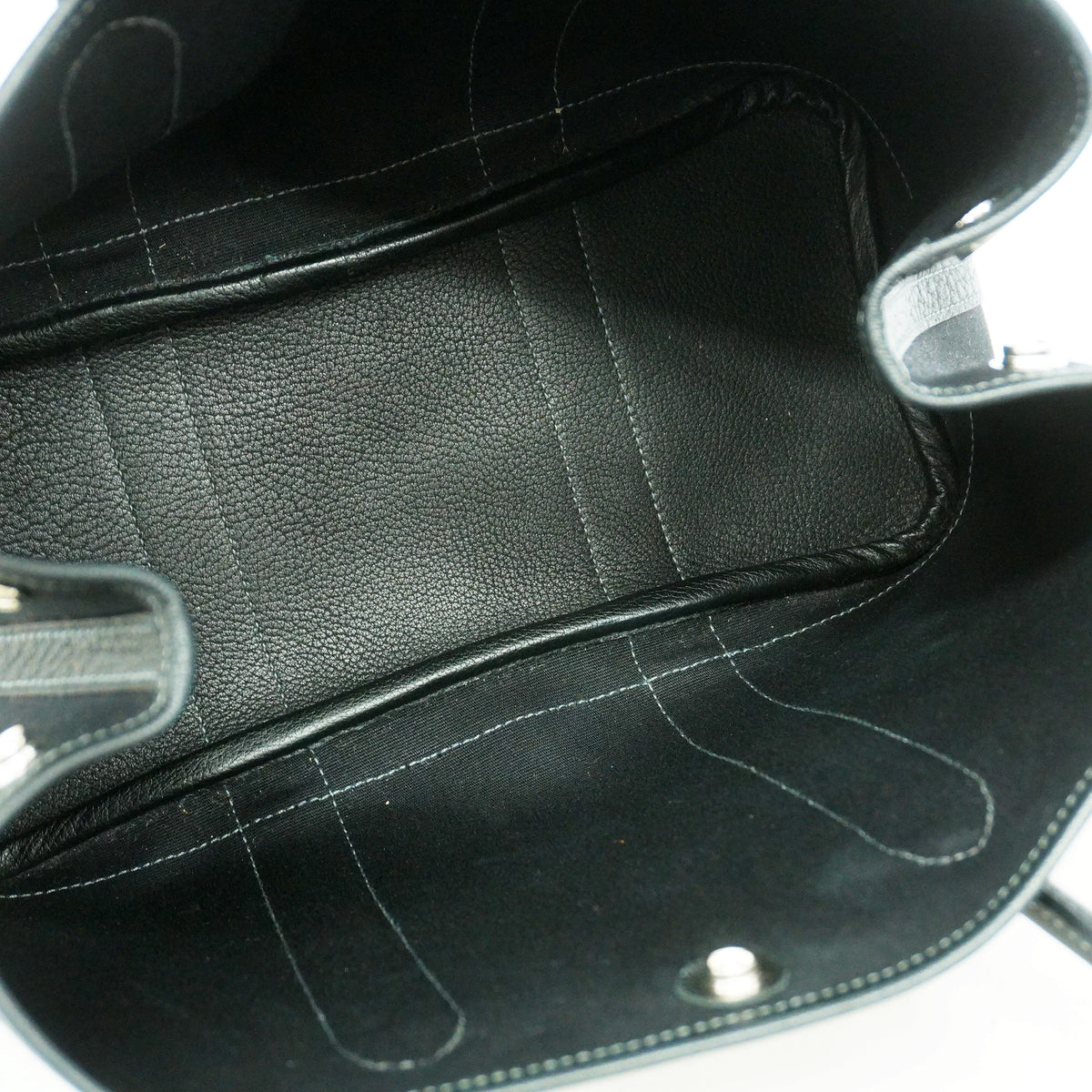 【6ie6578】エルメス トートバッグ ガーデンパーティTPM トワルオフィシエ ブラック シルバー金具 □I刻印 2wayバッグ【中古】レディース