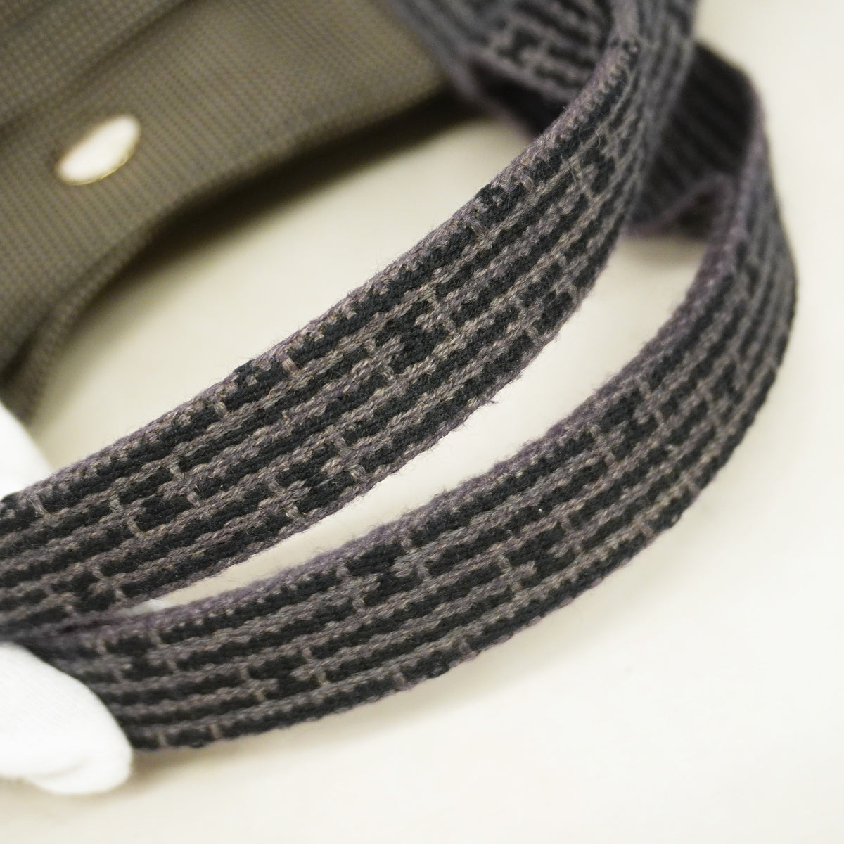 【6ie6607】エルメス トートバッグ エールラインMM ナイロン グレー シルバー金具【中古】メンズ レディース ユニセックス