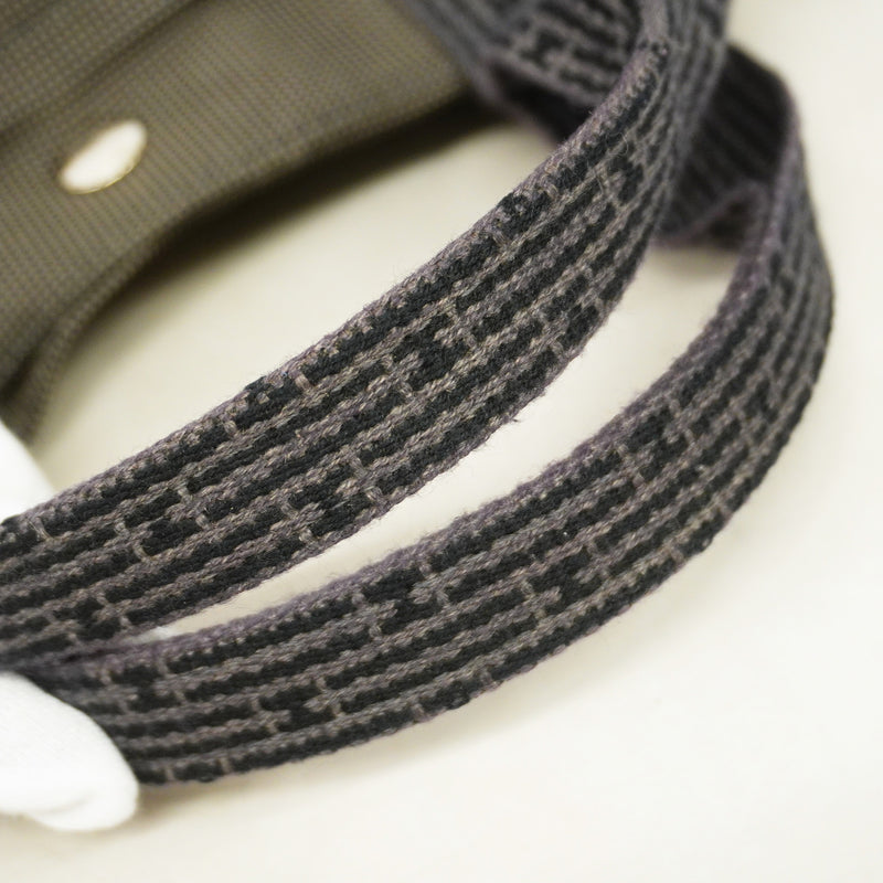 【6ie6607】エルメス トートバッグ エールラインMM ナイロン グレー シルバー金具【中古】メンズ レディース ユニセックス