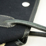 【6ie6608】エルメス トートバッグ ガーデンファイルPM ネゴンダ ブラック シルバー金具 □I刻印【中古】レディース
