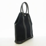 【6ie6608】エルメス トートバッグ ガーデンファイルPM ネゴンダ ブラック シルバー金具 □I刻印【中古】レディース