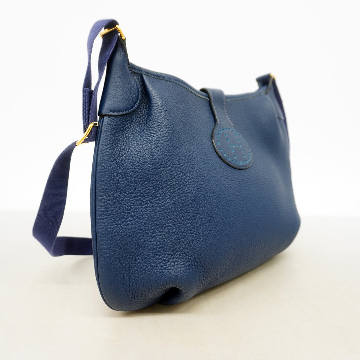 【6ie6609】エルメス ショルダーバッグ ロデオ トリヨンクレマンス ブルードマルト ゴールド金具 □L刻印【中古】レディース