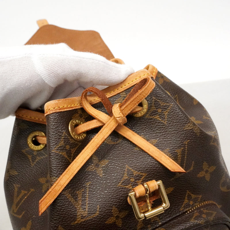 【6ie6612】ルイヴィトン リュック・デイパック モノグラム ミニモンスリ M51137 ブラウン【中古】レディース