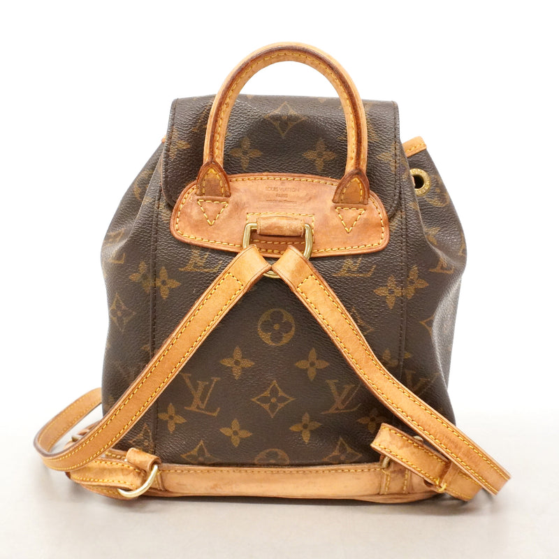 【6ie6612】ルイヴィトン リュック・デイパック モノグラム ミニモンスリ M51137 ブラウン【中古】レディース
