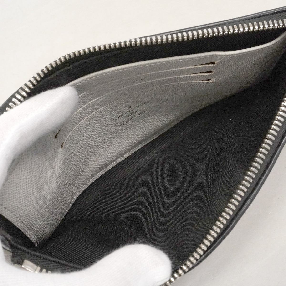 【6ie6619】ルイヴィトン 長財布 タイガラマ ポシェットディスカバリーPM M30279 アンタークティカ【中古】メンズ