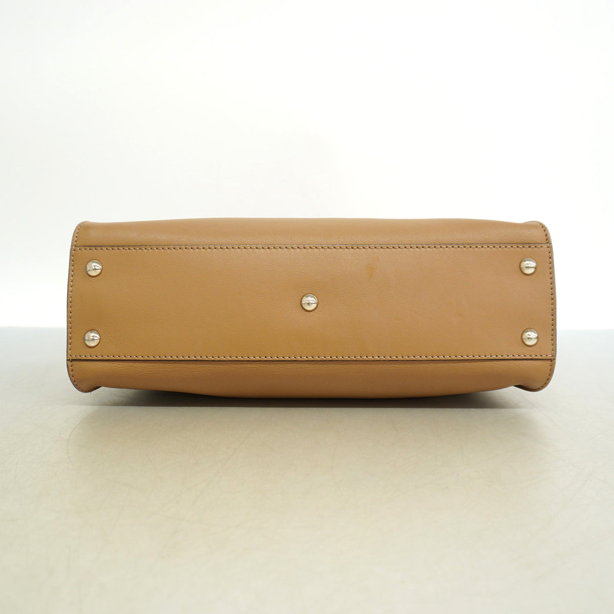 【6ie6622】フェンディ ハンドバッグ ピーカブー レザー ブラウン シルバー金具 2wayバッグ【中古】レディース