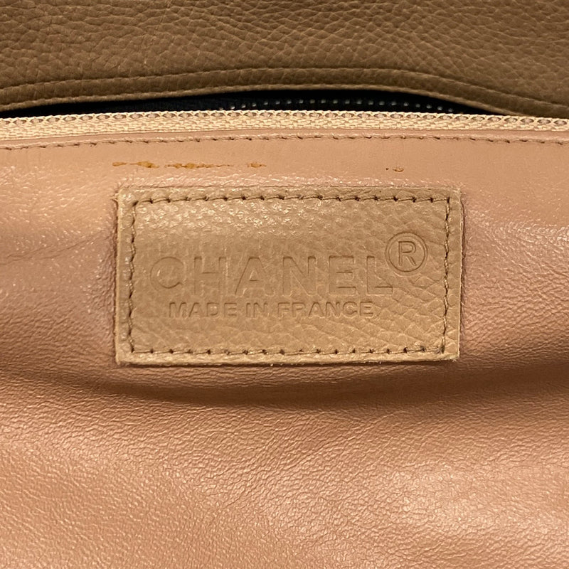 【6ie6631】シャネル ボストンバッグ マトラッセ キャビアスキン ブラウン ブラック シルバー金具【中古】レディース
