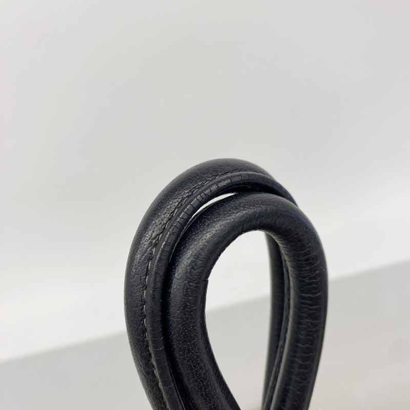 【6ie6632】エルメス トートバッグ ガーデンパーティPMボルディック トワルアッシュ ブラック シルバー金具【中古】レディース