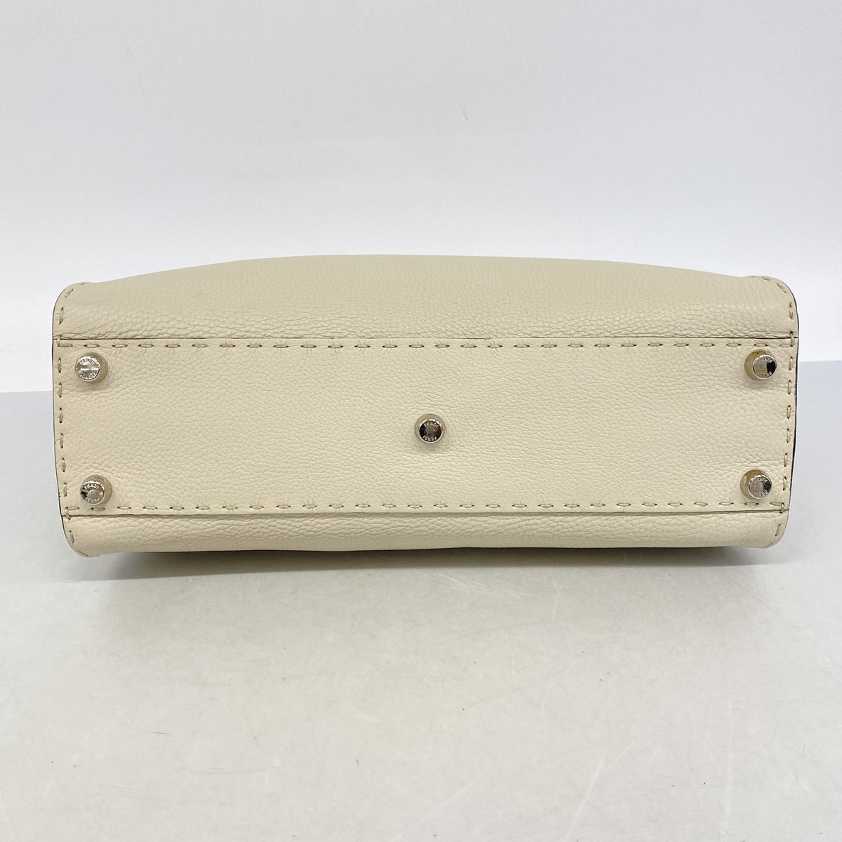 【6ie6633】フェンディ ハンドバッグ セレリア ピーカブー レザー ベージュ シルバー金具 2wayバッグ【中古】レディース