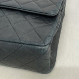 【6ie6635】シャネル ショルダーバッグ マトラッセ Wフラップ Wチェーン ラムスキン ブラック ゴールド金具【中古】レディース